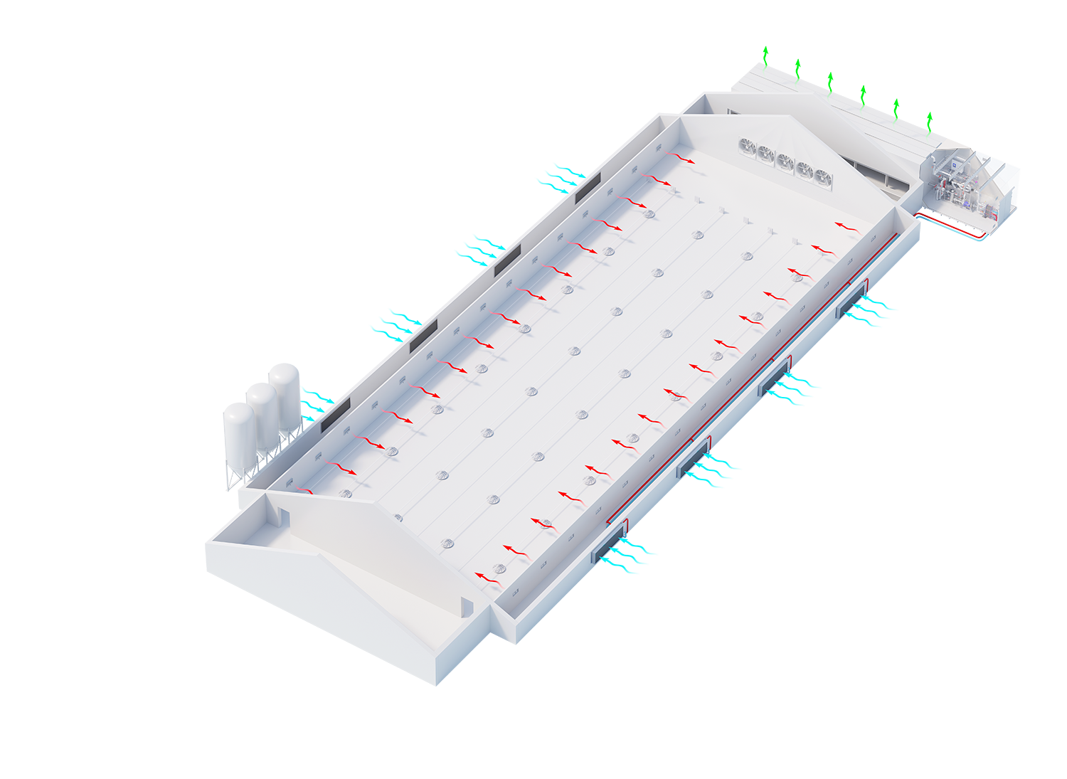 Vleeskuikens met InnoClean en InnoHeat